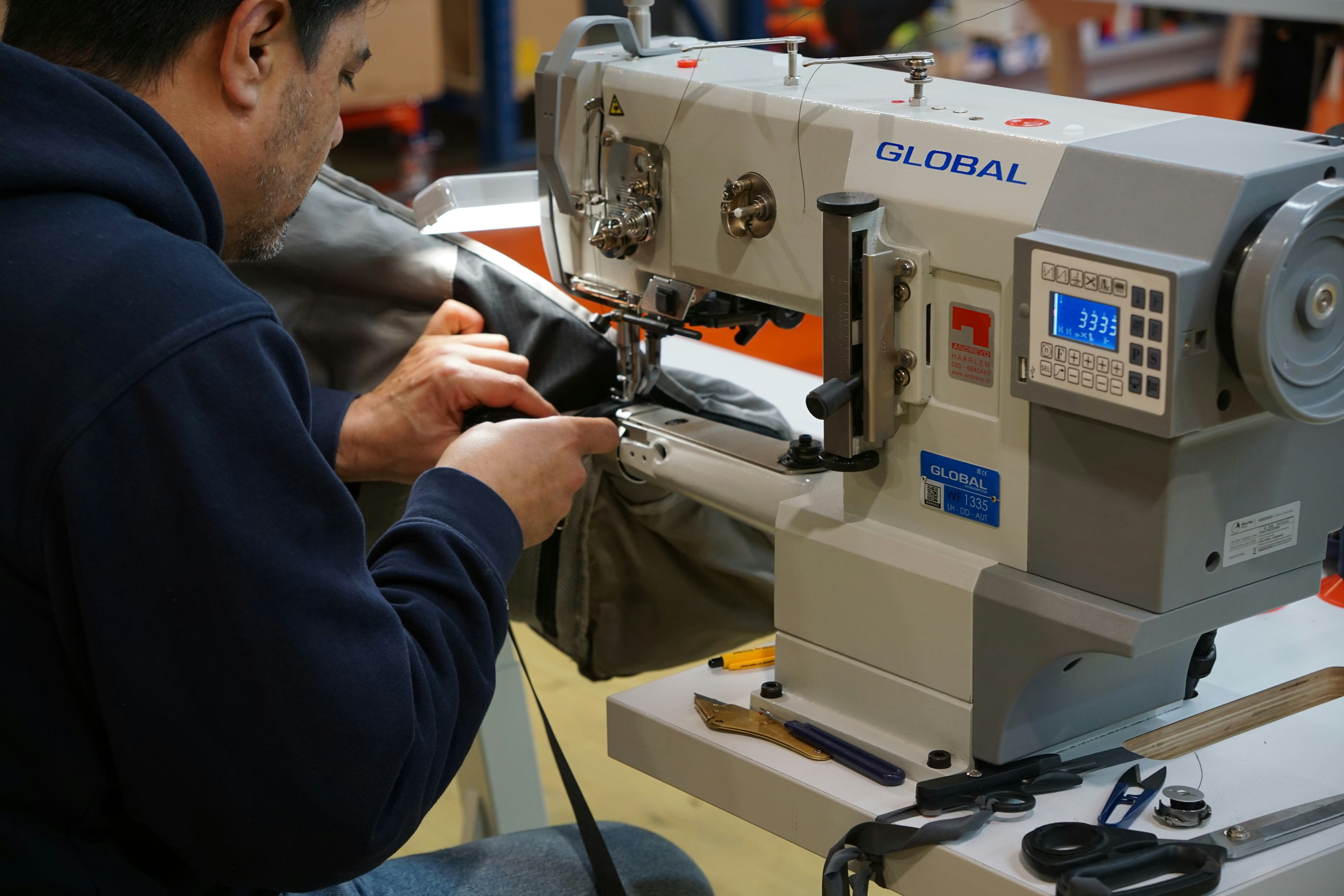 Garments on production line